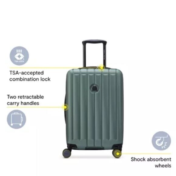 Delsey Paris Shadow 6.0 Expandable 20" Spinner Carry-on Luggage travel bag - Picture 5 of 16